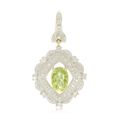 Gouden hanger met een Paraiba toermalijn