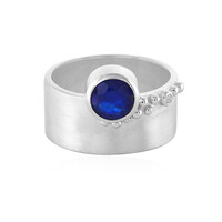 Zilveren ring met een Madagaskar Blauwe Saffier
