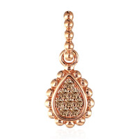 Gouden hanger met SI1 Argyle Rose De France Diamanten