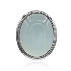 Zilveren hanger met een Blauwe chalcedoon
