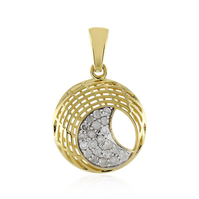 Gouden hanger met I4 (J) Diamanten (Ornaments by de Melo)