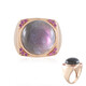Zilveren ring met een Paarse Minary Labradoriet (KM by Juwelo)