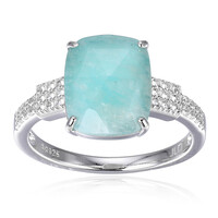 Zilveren ring met een amazoniet