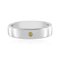 Zilveren ring met een I3 Gele Diamant