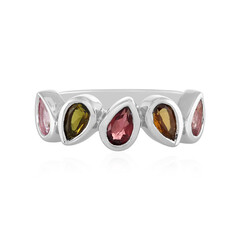 Zilveren ring met toermalijnen