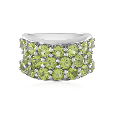 Zilveren ring met peridoots (de Melo)