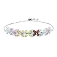 Zilveren armband met hemel-blauwe topaasstenen