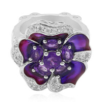 Zilveren ring met een Zambia-amethist (Dallas Prince Designs)