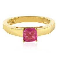 Zilveren ring met een Madagaskar Roze Saffier