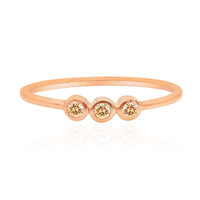 Gouden ring met SI1 Argyle Rose De France Diamanten