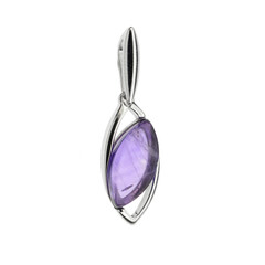Zilveren hanger met een amethist