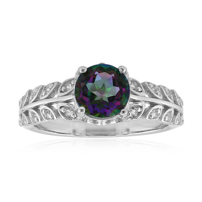 Zilveren ring met een mystieke kwarts