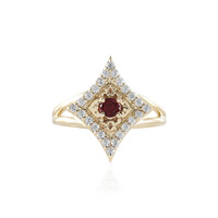 Gouden ring met een edele rode spinel