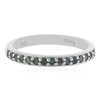 Zilveren ring met I3 Champagne Diamanten