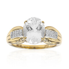 Gouden ring met een Herkimer Kwarts (Amanda Adkins)
