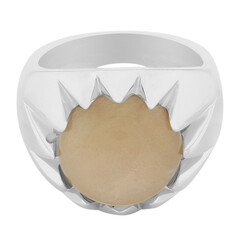Zilveren ring met een Perzik Maansteen