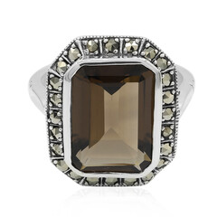 Zilveren ring met een rookkwarts