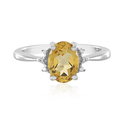 Zilveren ring met een citrien