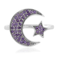 Zilveren ring met amethisten
