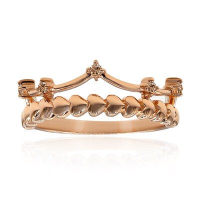 Gouden ring met SI1 Argyle Rose De France Diamanten (Annette)