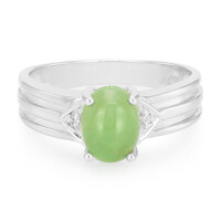 Zilveren ring met een keizerlijk chrysopraas