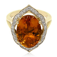 Gouden ring met een mandarijn citrien