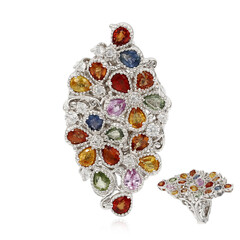 Zilveren ring met saffieren (Dallas Prince Designs)