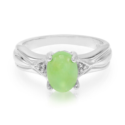 Zilveren ring met een chrysopraas