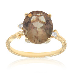 Gouden ring met een Oregon zonnesteen (Smithsonian)