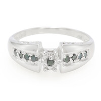 Zilveren ring met een Fancy diamant