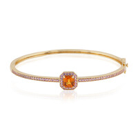 Gouden armband met een Ban Ka Cha oranje Saffier