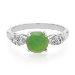 Zilveren ring met een keizerlijk chrysopraas