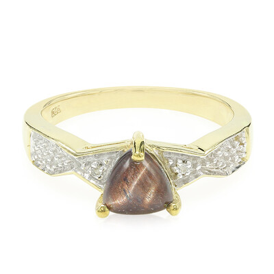 Zilveren ring met een rode tijgeroog