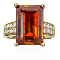 Gouden ring met een sfaleriet (AMAYANI)