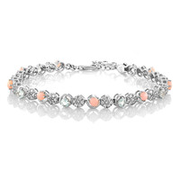 Zilveren armband met aquamarijnstenen
