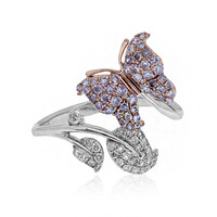 Gouden ring met I1 Roze Diamanten (CIRARI)