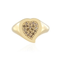 Zilveren ring met I2 Bruine Diamanten