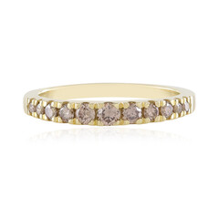 Gouden ring met een SI1 Champagne Diamant