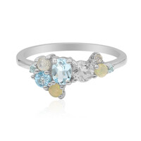 Zilveren ring met een hemel-blauwe topaas