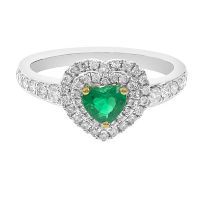 Gouden ring met een Columbiaanse smaragd (CIRARI)