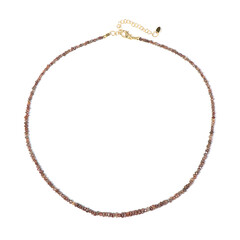 Zilveren halsketting met Chocolate Diamonds