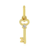 Zilveren hanger met een witte topaas