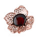 Zilveren ring met een kersrode Baltische barnsteen (dagen)