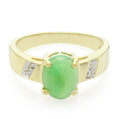 Zilveren ring met een keizerlijk chrysopraas