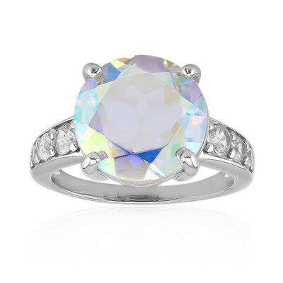 Zilveren ring met een maanlicht kwarts