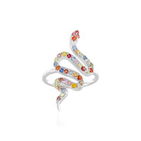 Zilveren ring met saffieren