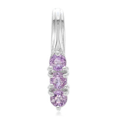Zilveren hanger met Onverhitte Purper Saffieren