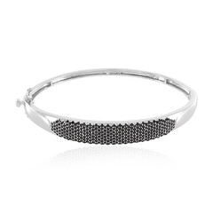 Zilveren armband met zwarte spinelstenen