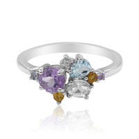 Zilveren ring met een Boliviaanse amethist