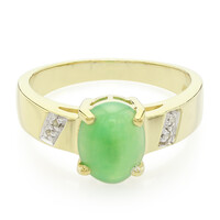 Zilveren ring met een keizerlijk chrysopraas